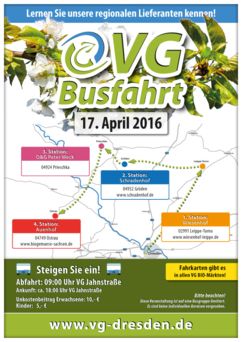 Poster für Busfahrt zu regionalen Bio-Erzeugern