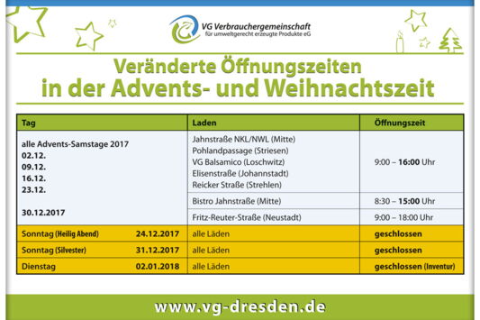 Öffnungszeiten Advent