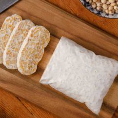 Tempeh angeschnitten